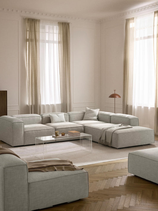 Lennon XL Modular 4-Seater Corner Sofa in Linen Blend