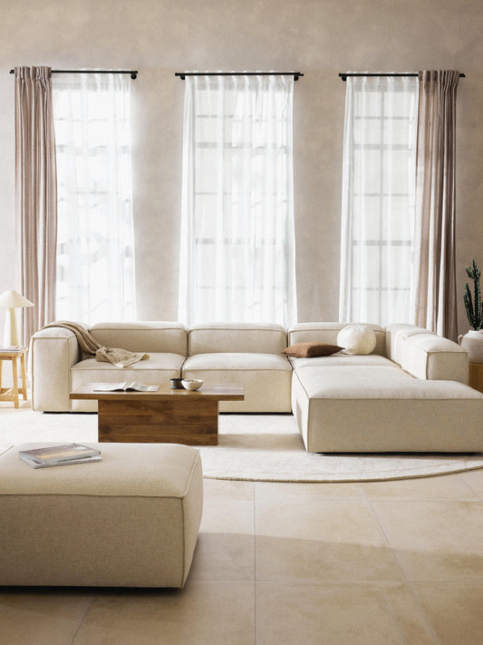 Lennon XL Modular 4-Seater Corner Sofa in Linen Blend