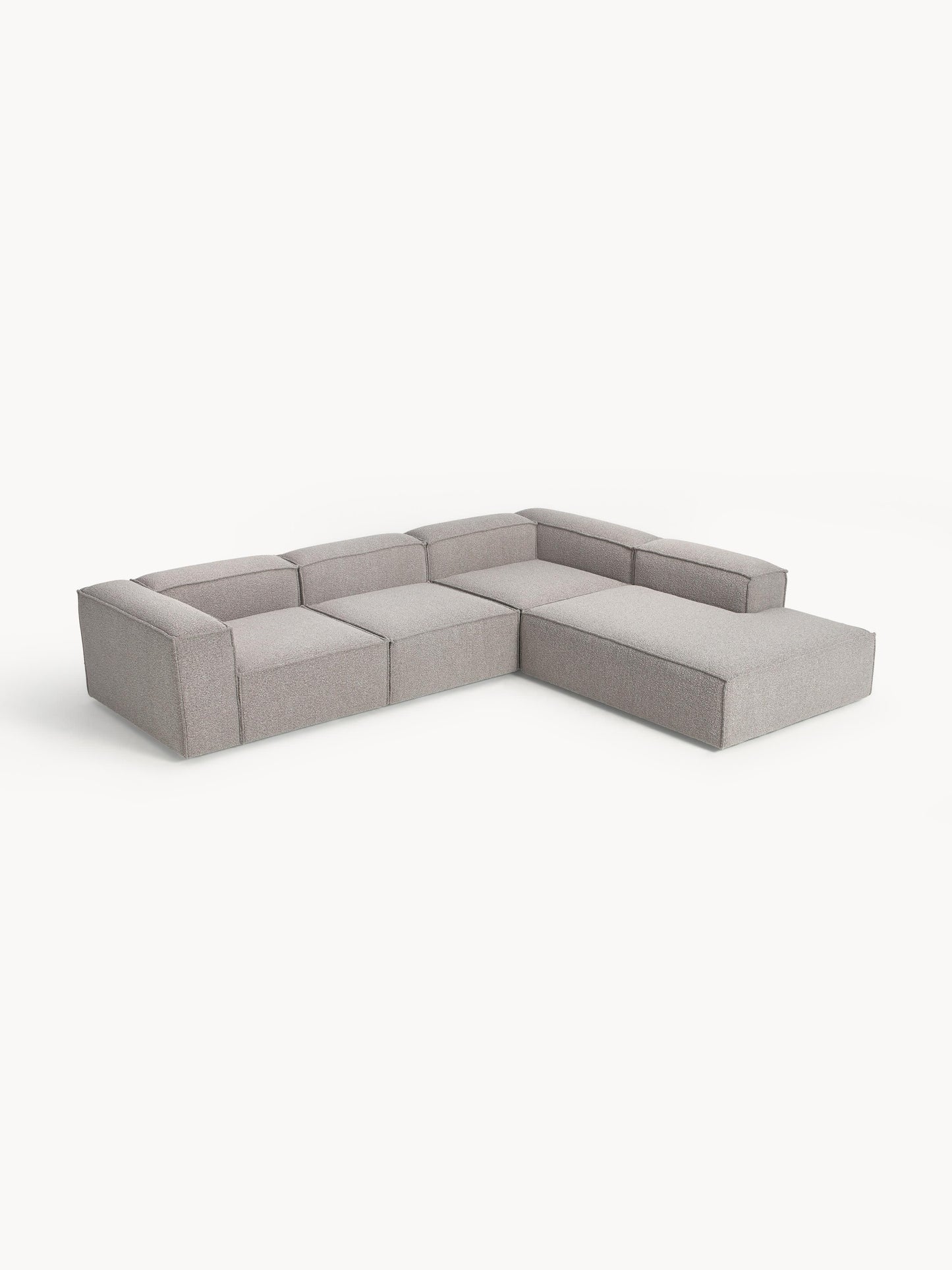 Lennon XL Modular Bouclé Corner Sofa, 4-Seater