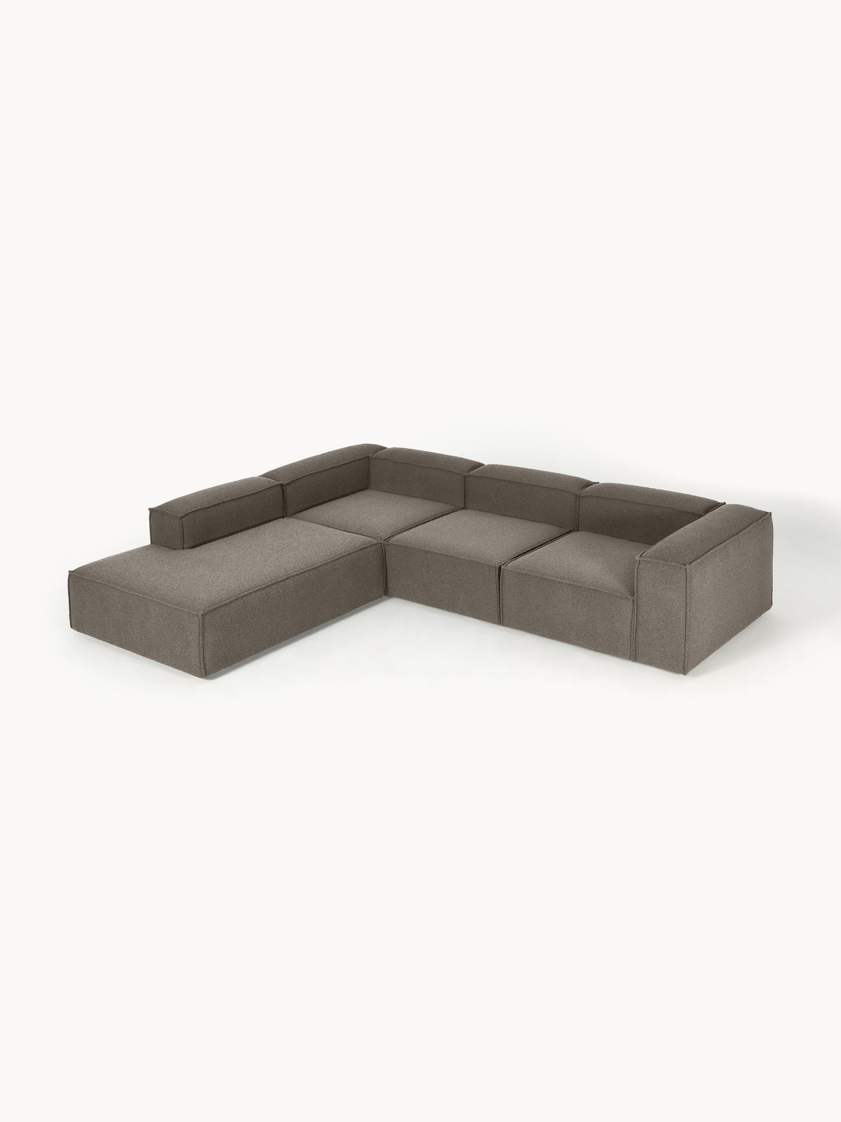 Lennon XL Modular Bouclé Corner Sofa, 4-Seater
