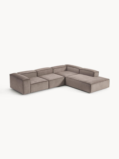 Lennon XL Modular Corduroy Corner Sofa, 4-Seater
