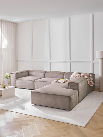 Lennon XL Modular Corduroy Corner Sofa, 4-Seater
