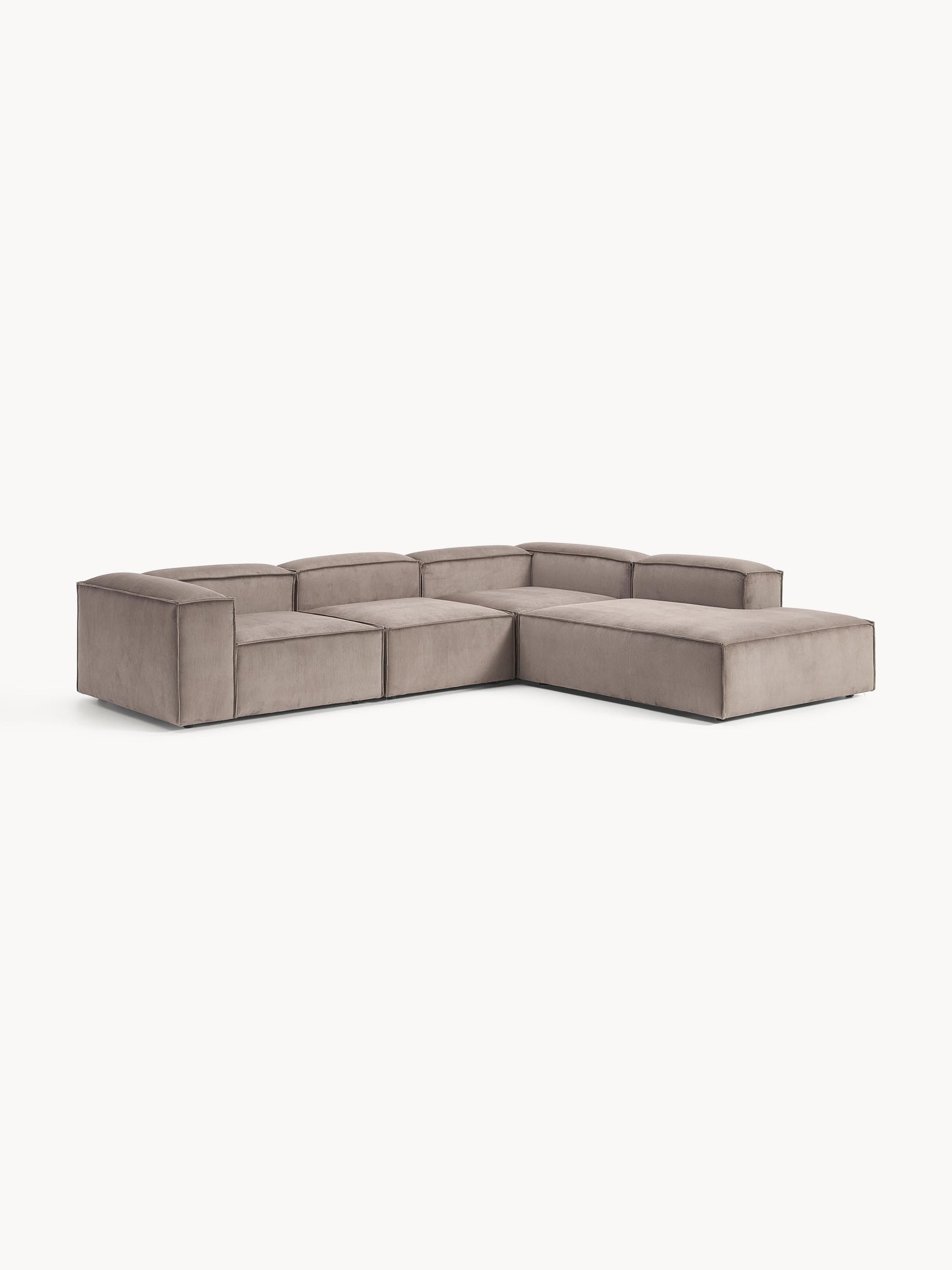 Lennon XL Modular Corduroy Corner Sofa, 4-Seater