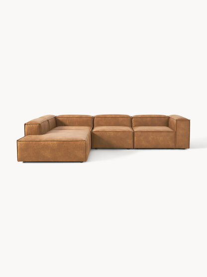 Lennon XL Modular Leather Corner Sofa, 4-Seater