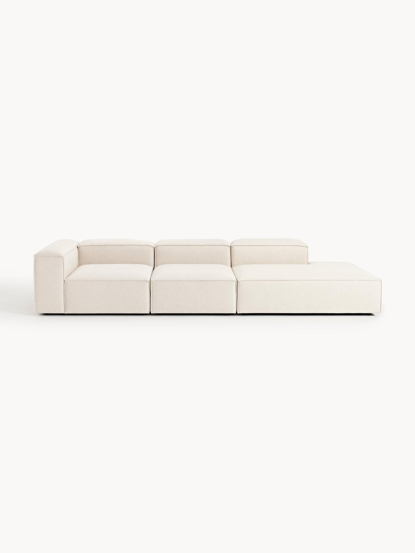 Lennon XL Modular Ottoman, Linen Blend
