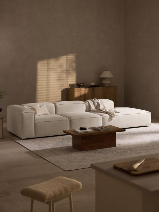 Lennon XL Modular Ottoman, Linen Blend