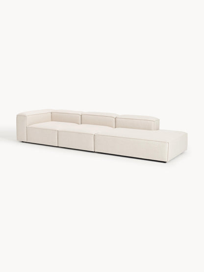 Lennon XL Modular Ottoman, Linen Blend