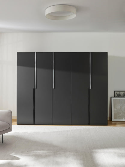 Leon Hinged-Door Wardrobe, Modular, 250 cm Wide, in Various Sizes