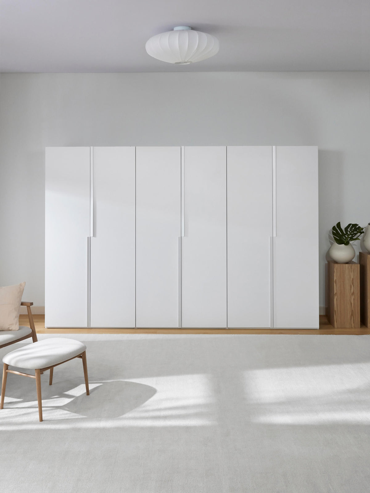 Leon Hinged-Door Wardrobe, Modular, 300 cm Wide, in Various Sizes