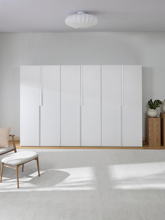Leon Hinged-Door Wardrobe, Modular, 300 cm Wide, in Various Sizes