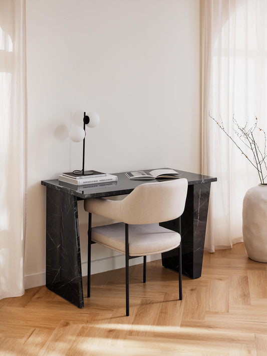 Liam Desk, Marble Look
