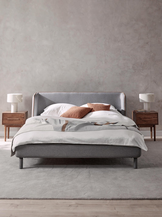 Luma Headboard Bed, Upholstered
