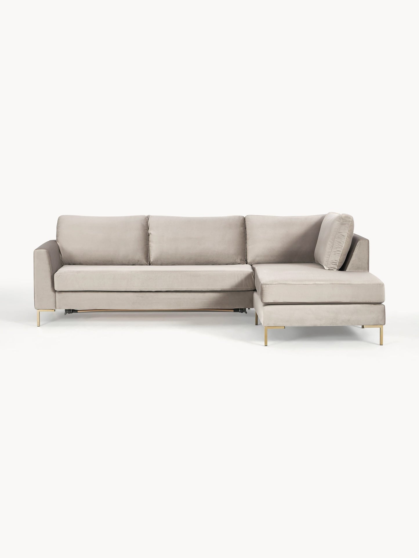 Luna Sofa Bed with Mattress, Velvet, 3-Seater