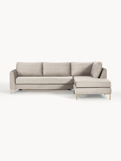 Luna Sofa Bed with Mattress, Velvet, 3-Seater