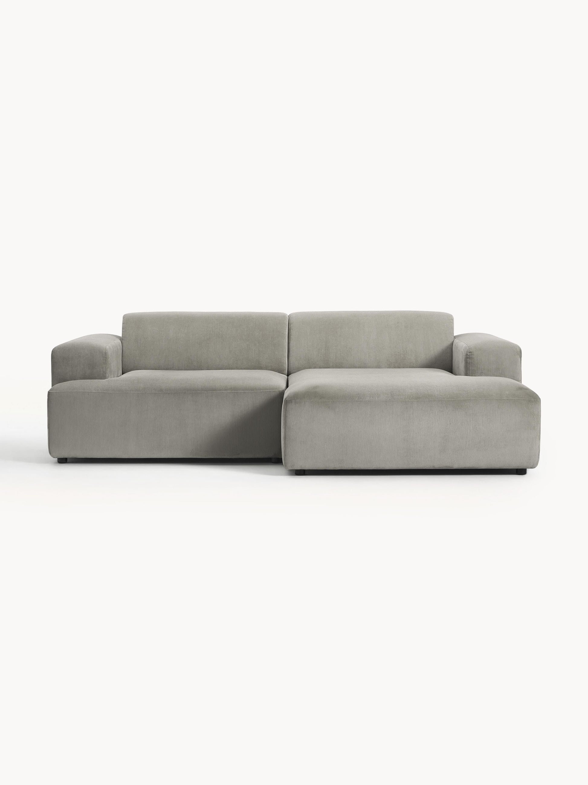 Melva Corner Sofa, Corduroy, 3-Seater