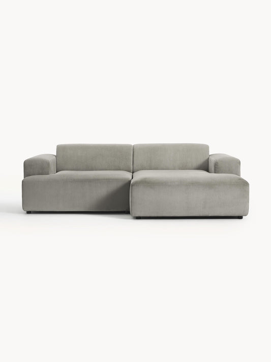Melva Corner Sofa, Corduroy, 3-Seater
