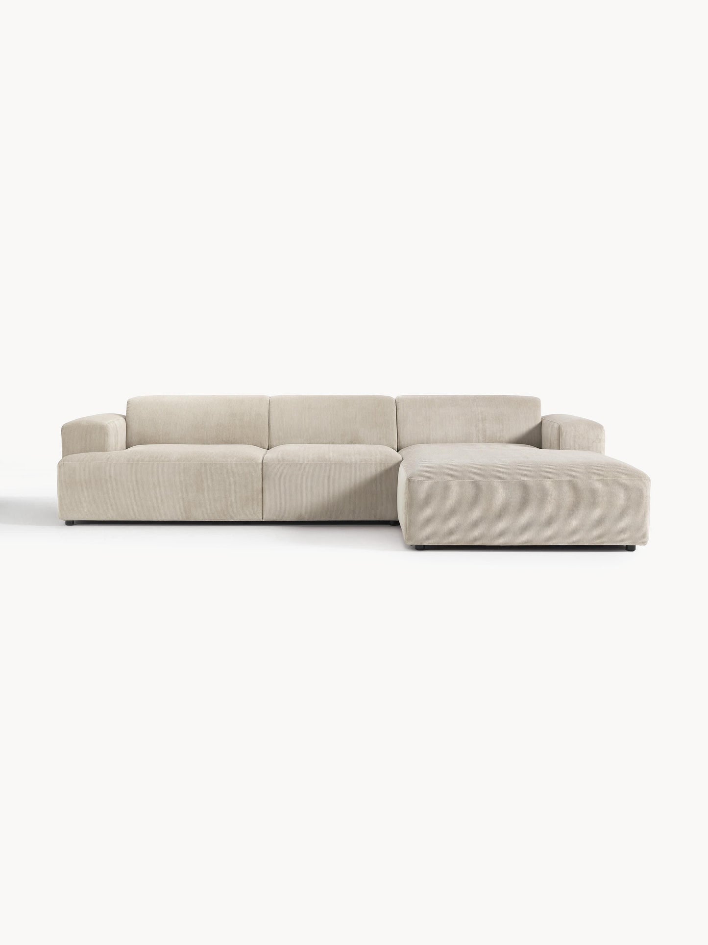 Melva Corner Sofa, Corduroy, 4-Seater