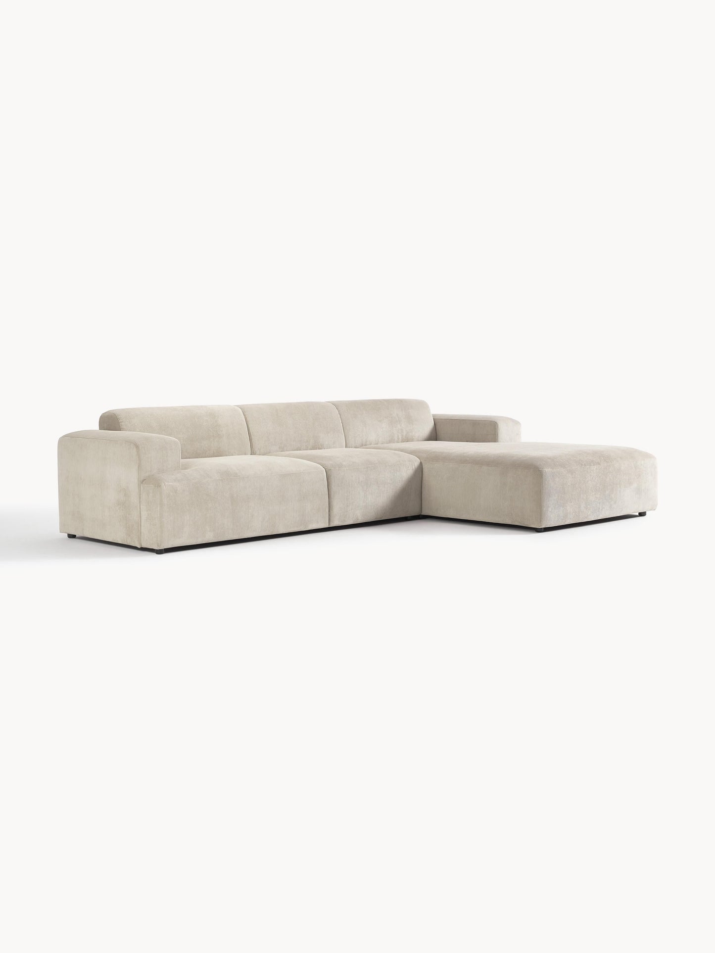 Melva Corner Sofa, Corduroy, 4-Seater