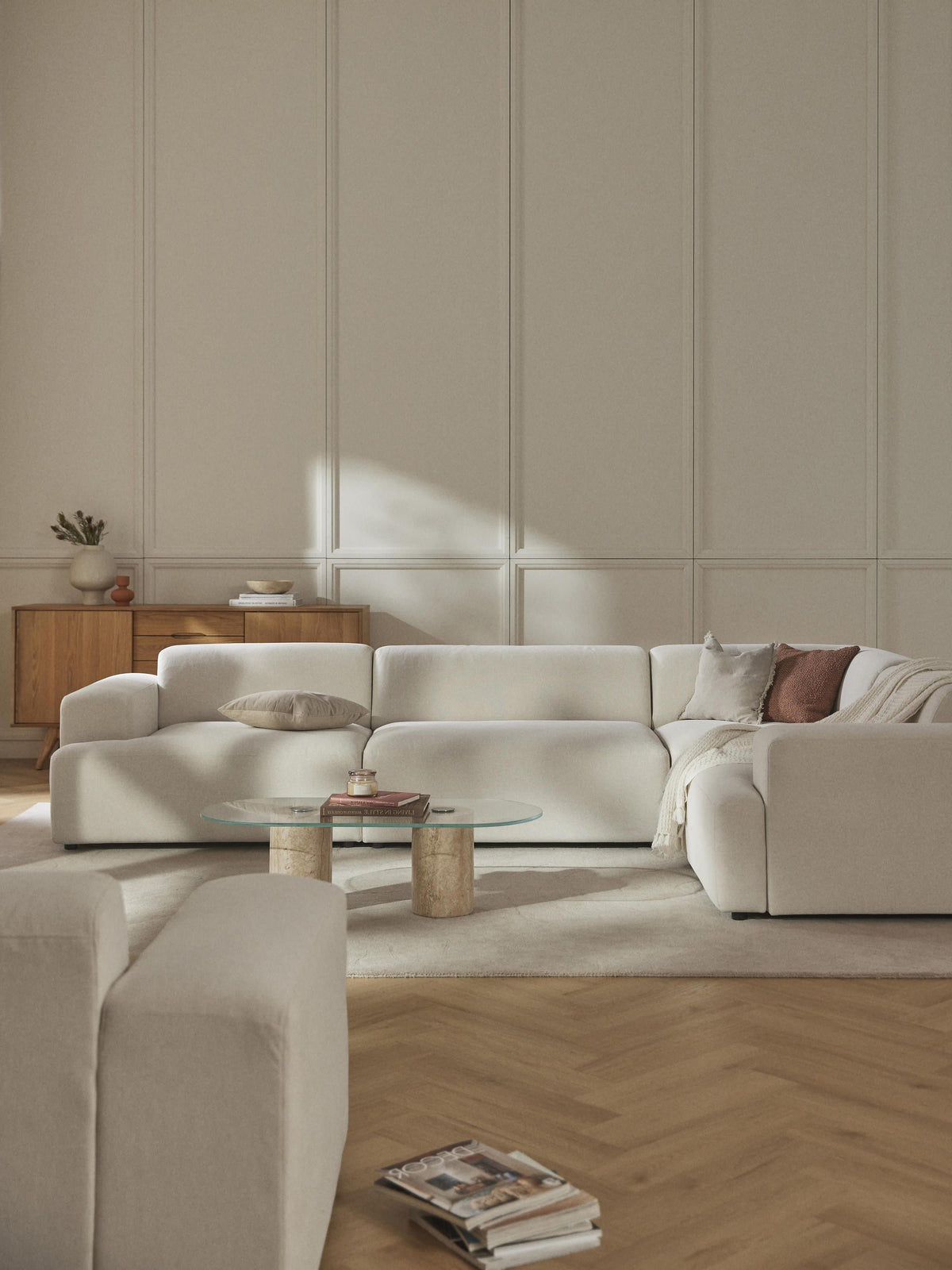 Melva Large Corner Sofa, 4-Seater