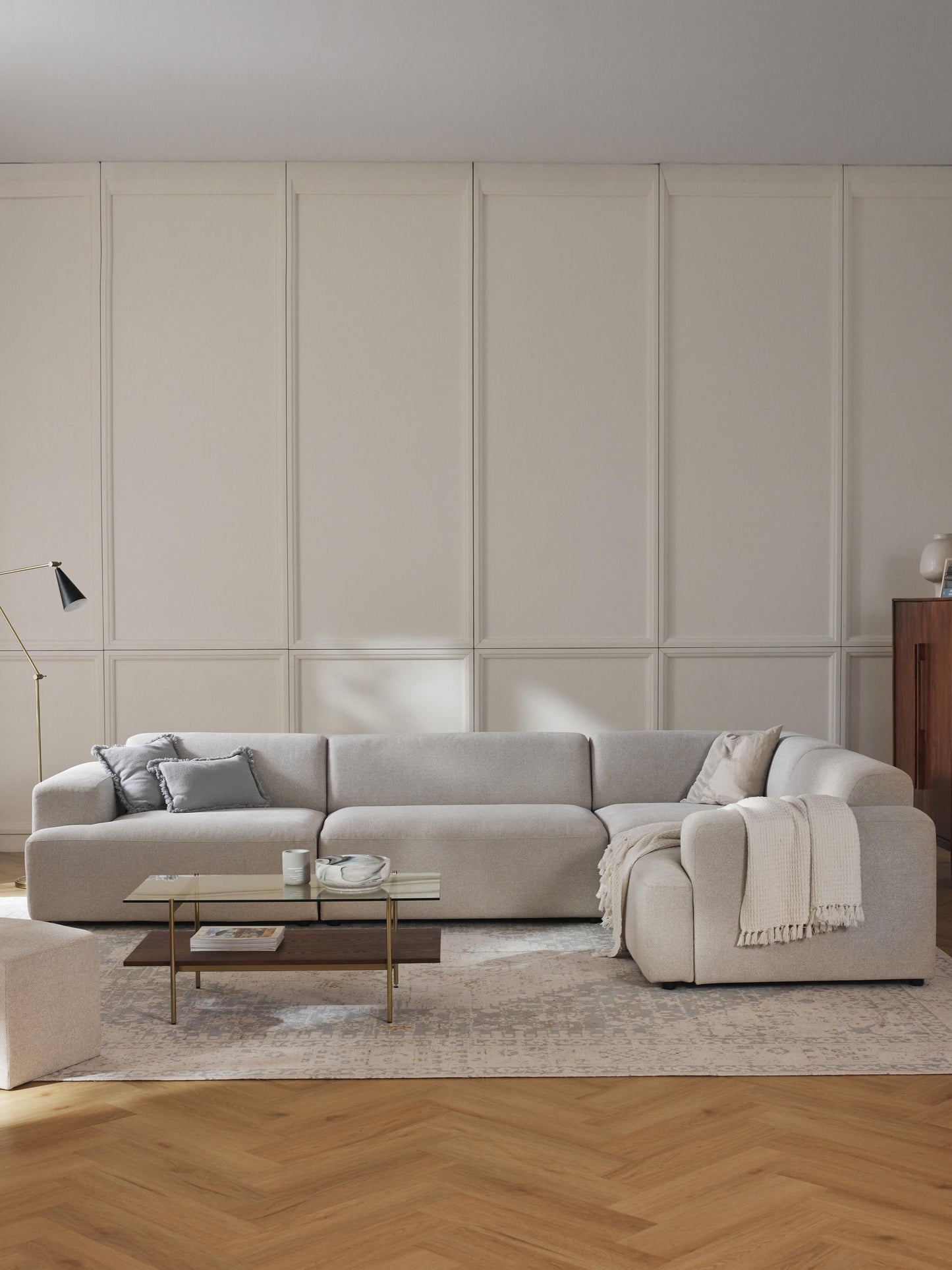 Melva Large Corner Sofa, 4-Seater