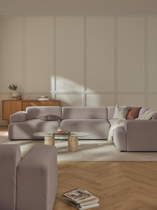 Melva Large Corner Sofa, 4-Seater