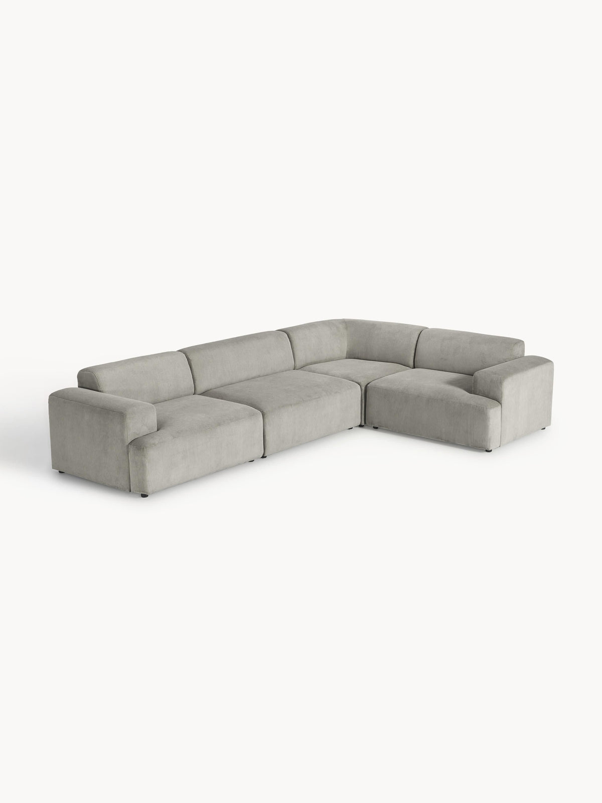 Melva Large Corner Sofa (4-Seater), Corduroy