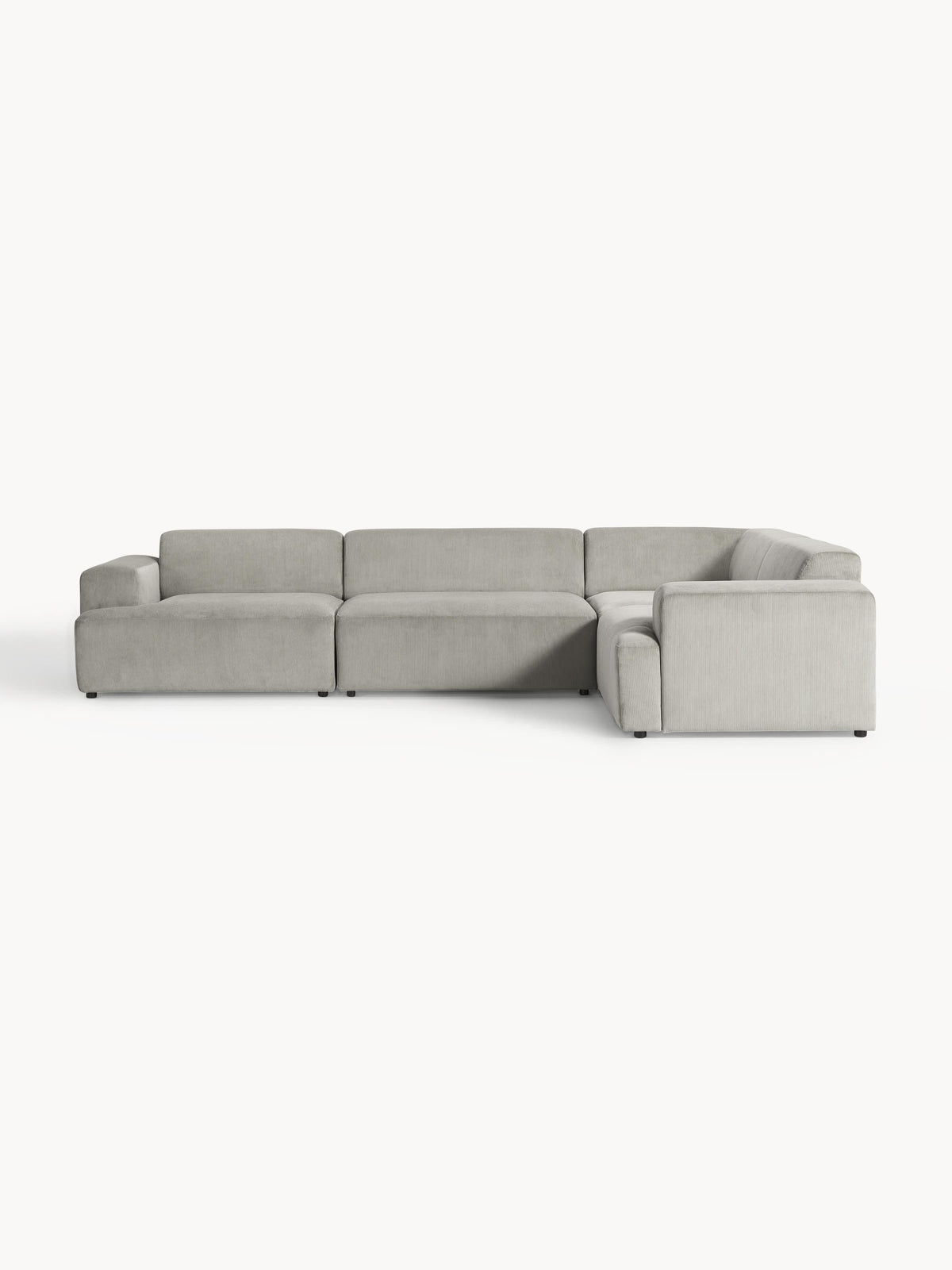 Melva Large Corner Sofa (4-Seater), Corduroy