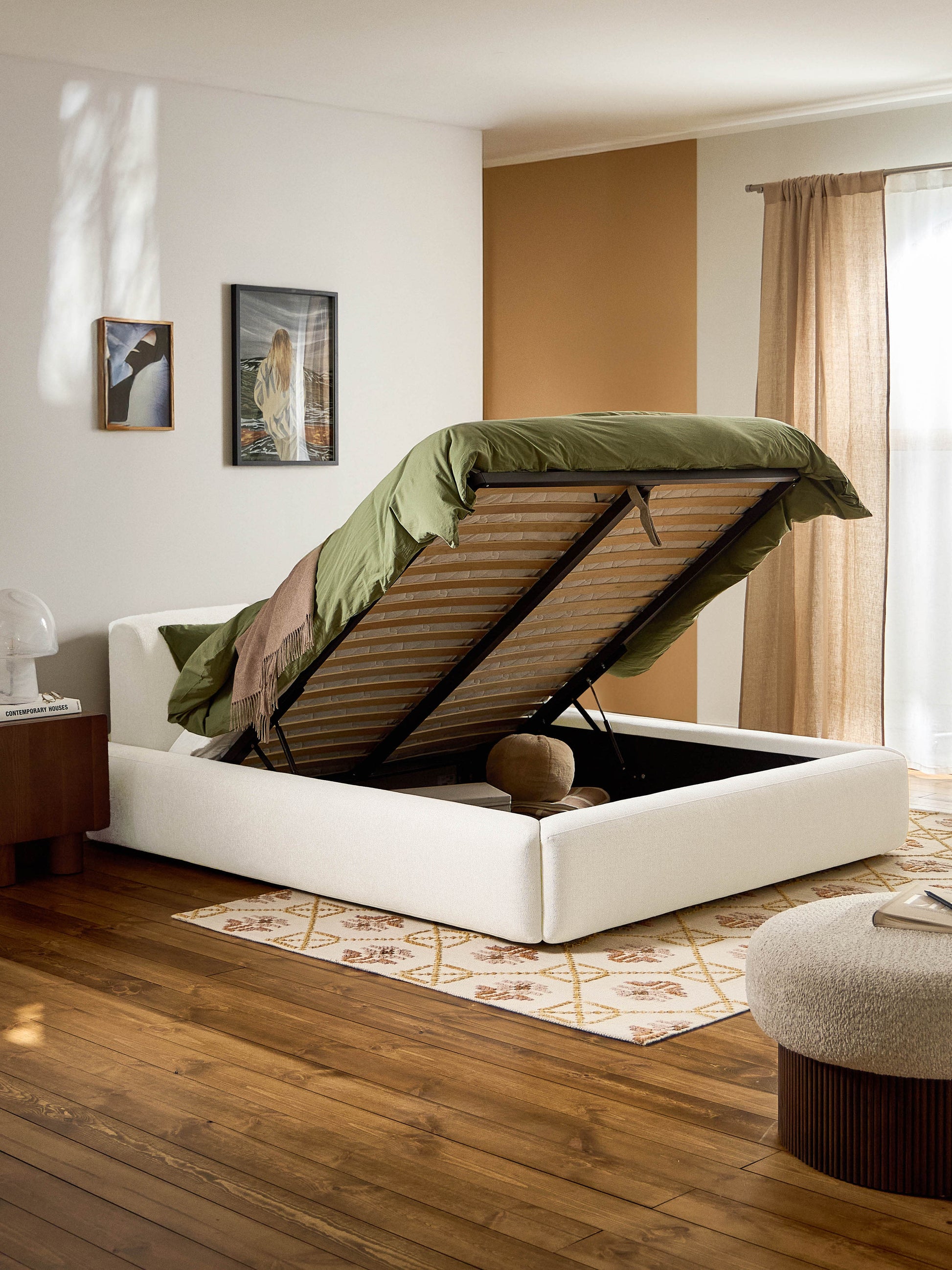 Melva Storage Bed, Upholstered
