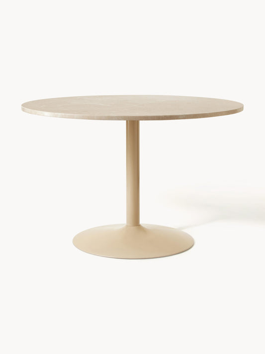 Miley Oval Dining Table, Marble, 120 x 90 cm