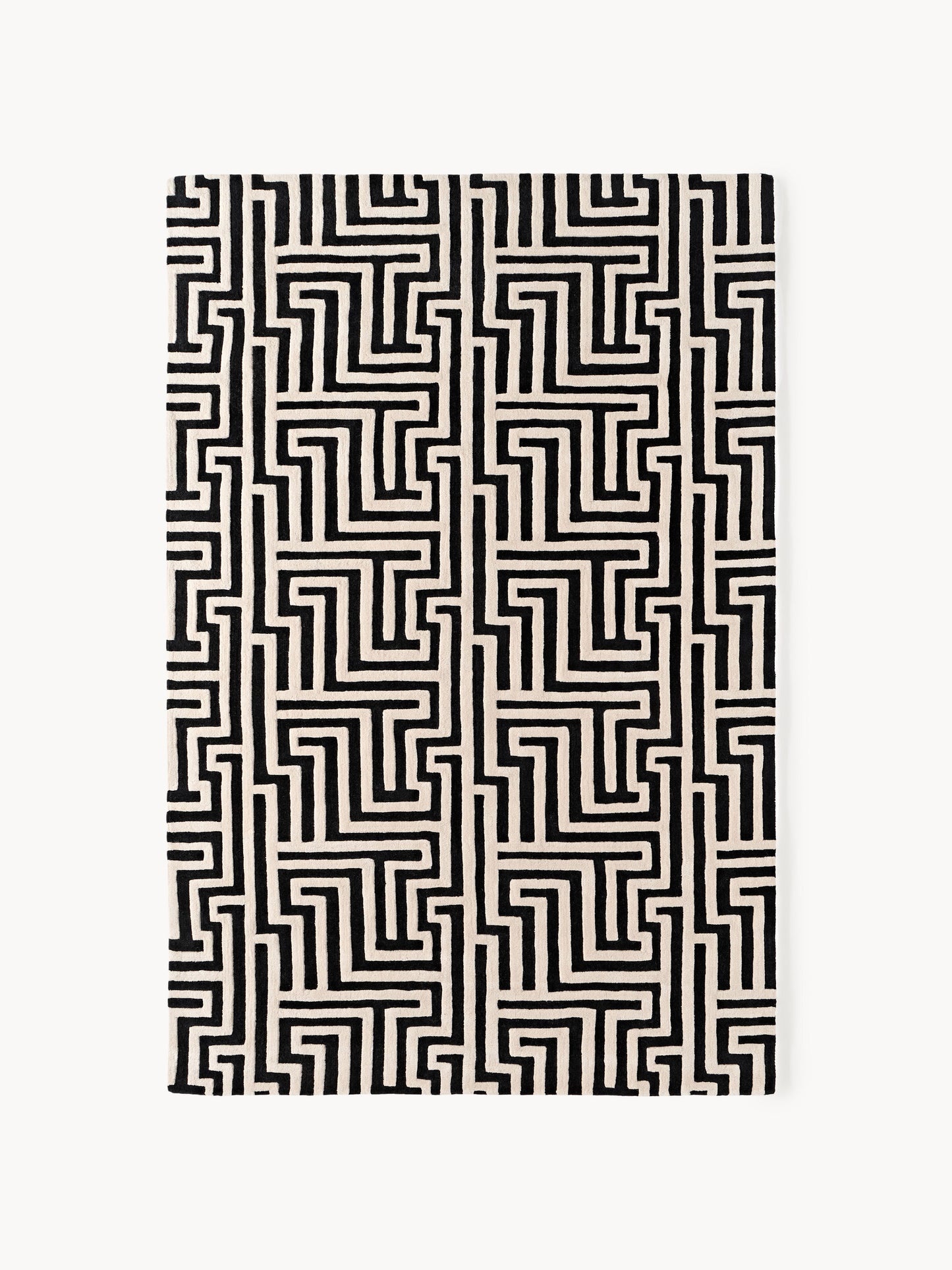 Monty Hand-Tufted Wool Rug, Raised High-Low Texture