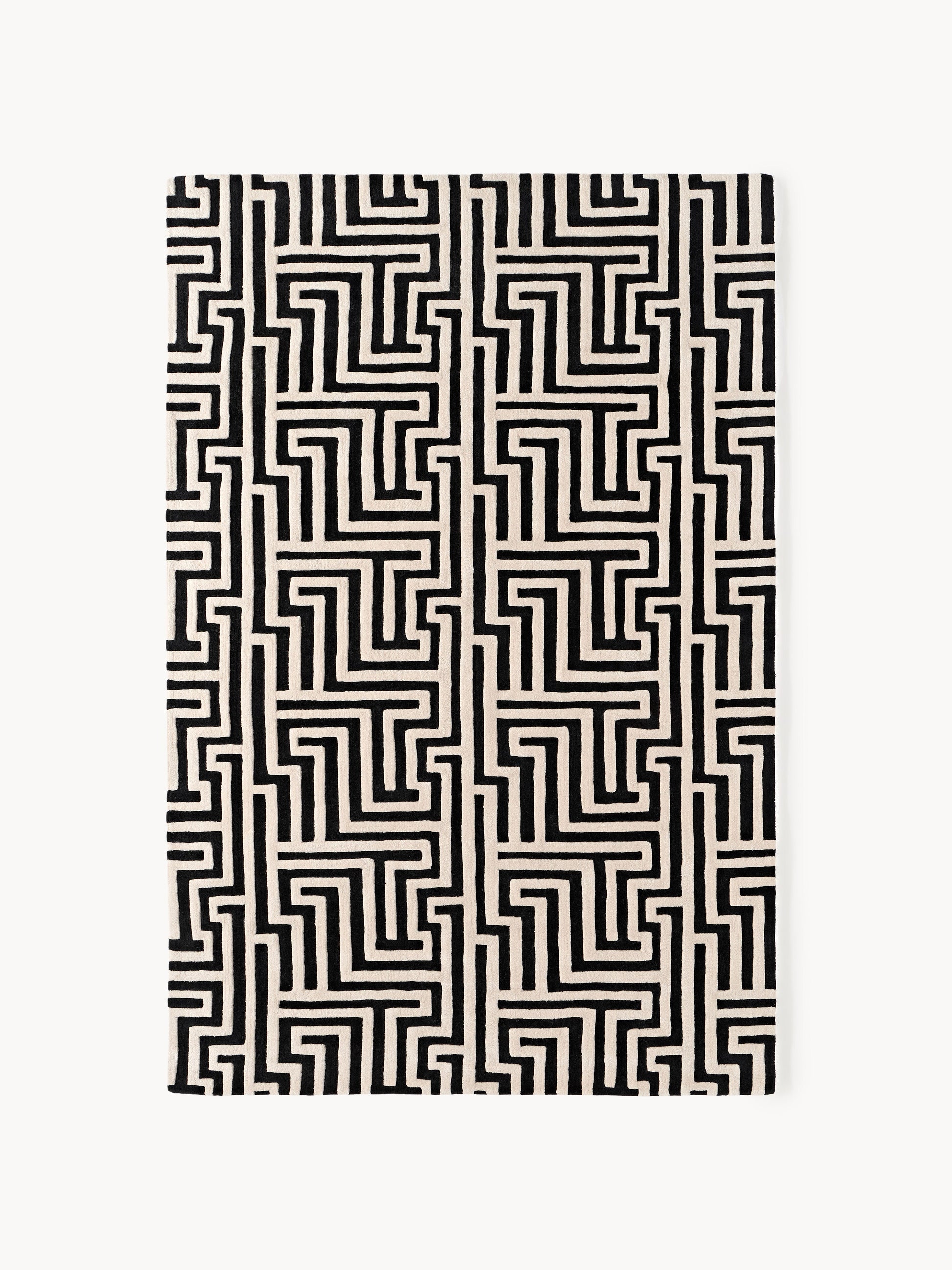 Monty Hand-Tufted Wool Rug, Raised High-Low Texture