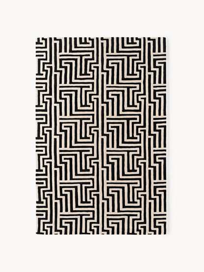 Monty Hand-Tufted Wool Rug, Raised High-Low Texture