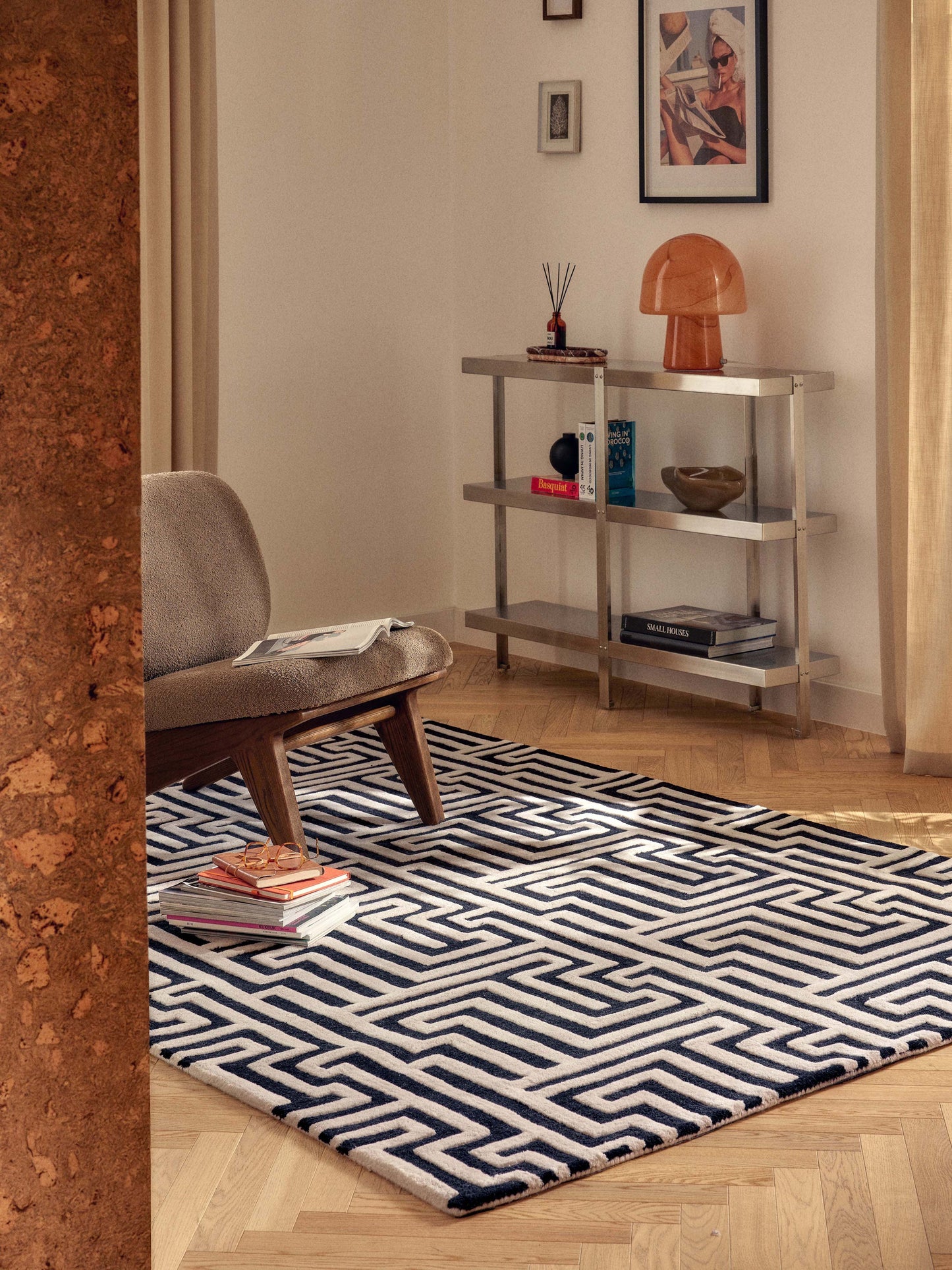 Monty Hand-Tufted Wool Rug, Raised High-Low Texture