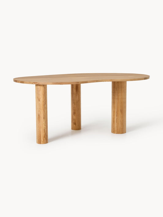 Naruto Oak Dining Table, Organic Shape, in Various Sizes