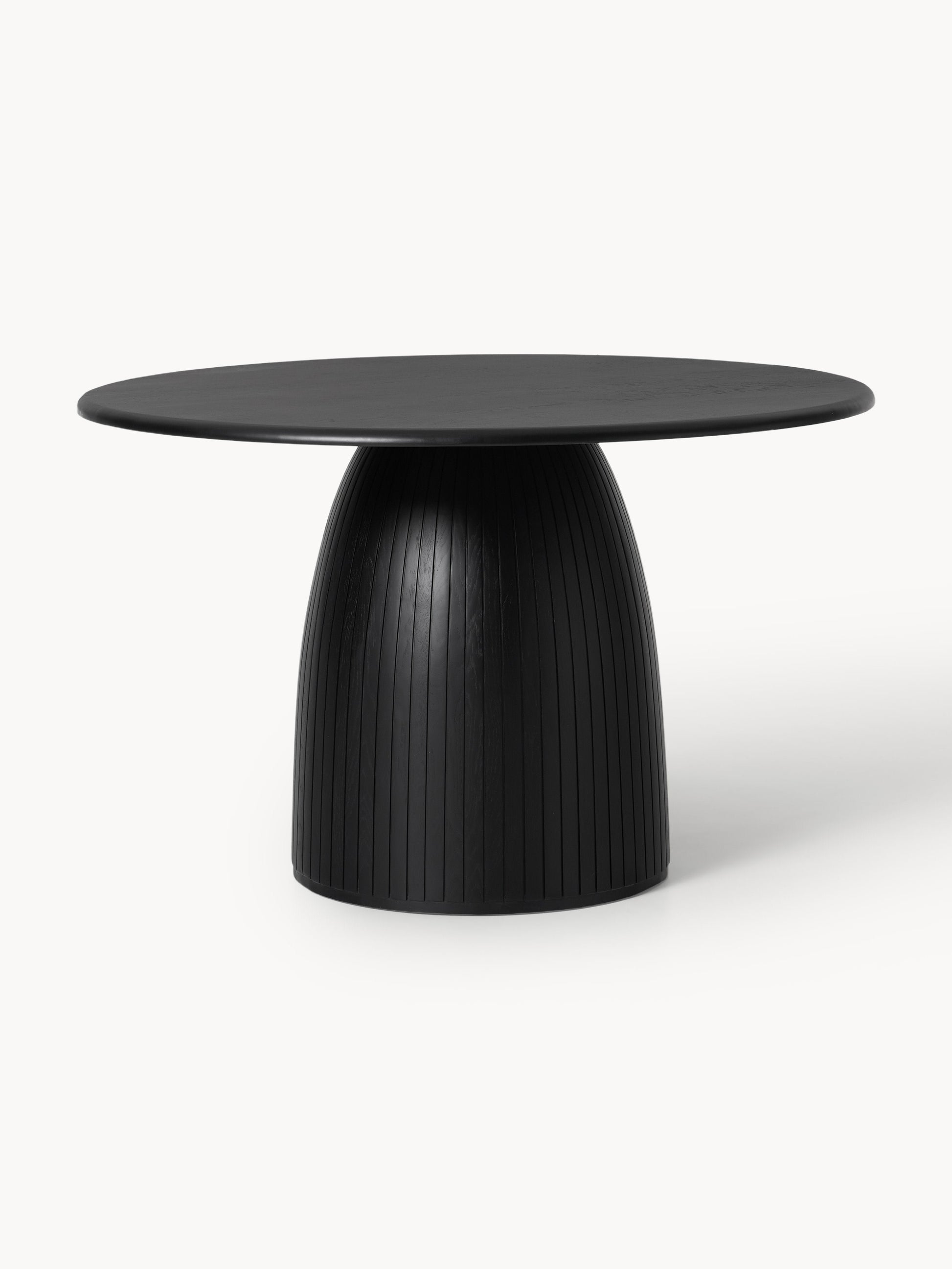 Nelly Dining Table with Fluted Texture, Round, in Various Sizes