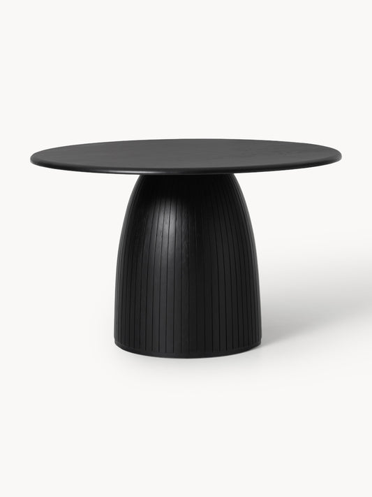 Nelly Dining Table with Fluted Texture, Round, in Various Sizes