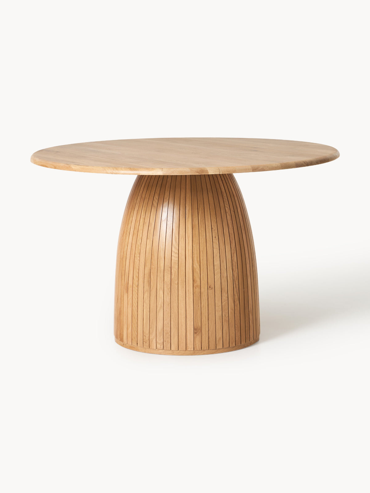 Nelly Dining Table with Fluted Texture, Round, in Various Sizes