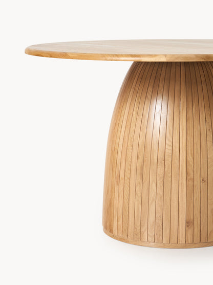 Nelly Dining Table with Fluted Texture, Round, in Various Sizes