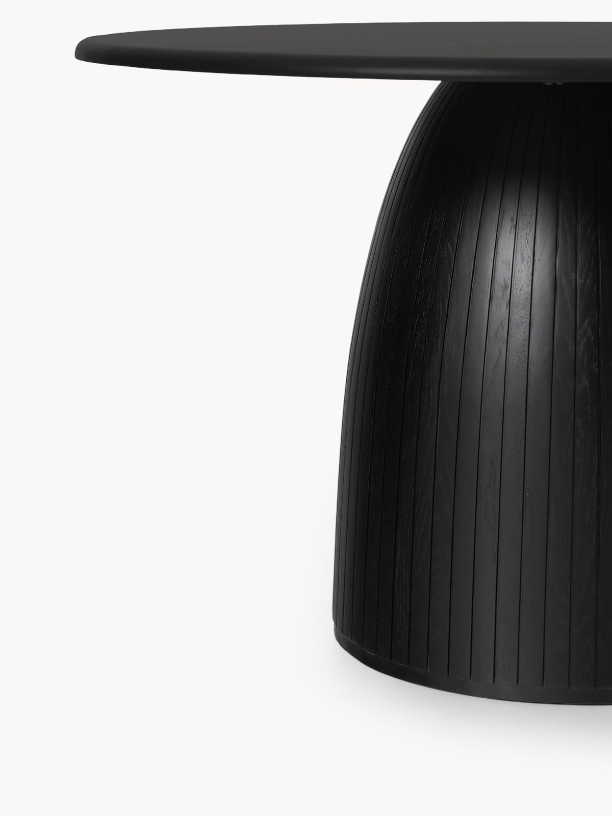 Nelly Dining Table with Fluted Texture, Round, in Various Sizes