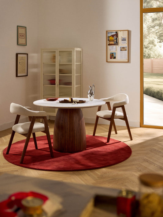 Nelly Round Dining Table, Marble Tabletop, Ø 115 cm