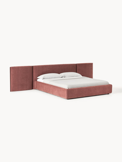 Otis Upholstered Bed, Folding Headboard