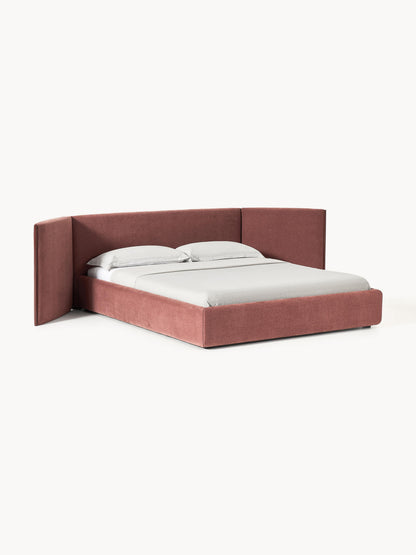 Otis Upholstered Bed, Folding Headboard