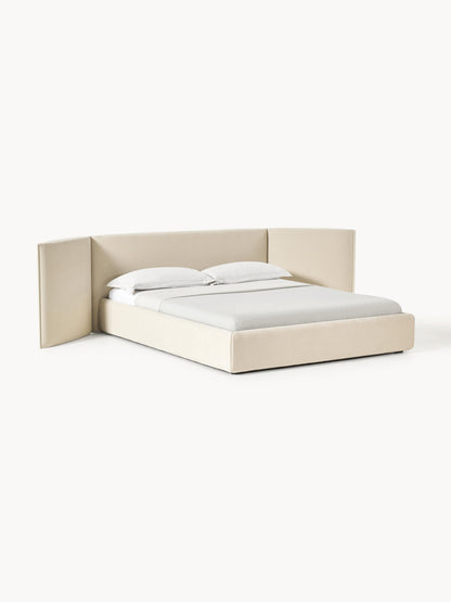 Otis Upholstered Bed, Folding Headboard