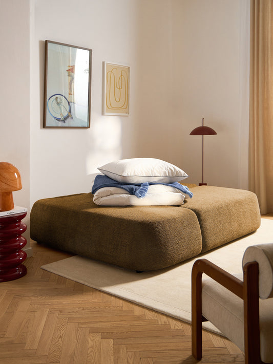 Pao Teddy Bouclé Sofa Bed with Storage