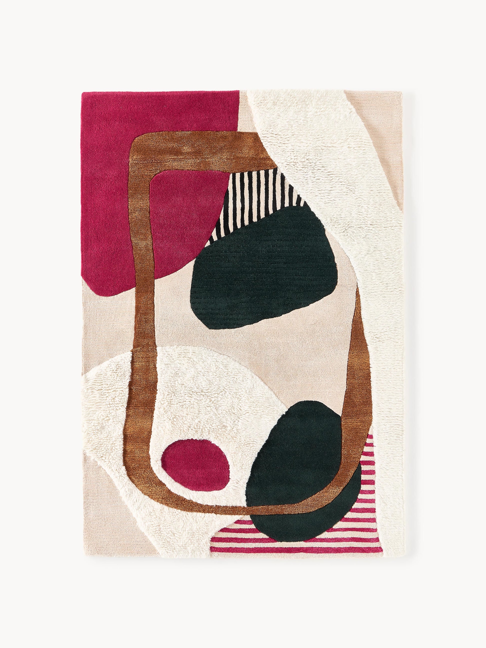 Rosco Hand-Tufted Rug in Wool with High-Low Texture