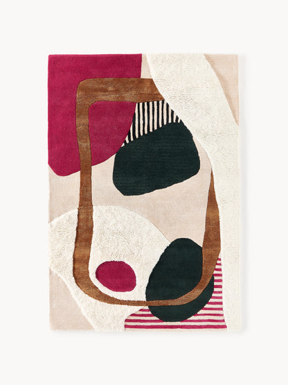 Rosco Hand-Tufted Rug in Wool with High-Low Texture