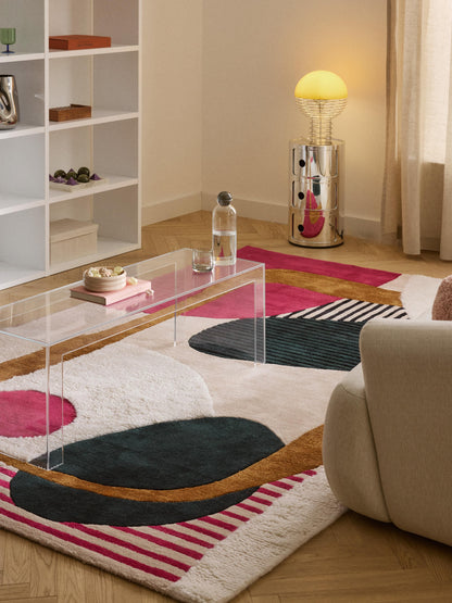 Rosco Hand-Tufted Rug in Wool with High-Low Texture