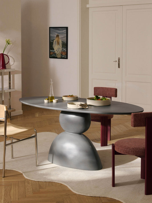 Sahrain Oval Dining Table, Organic Design, 180 x 90 cm