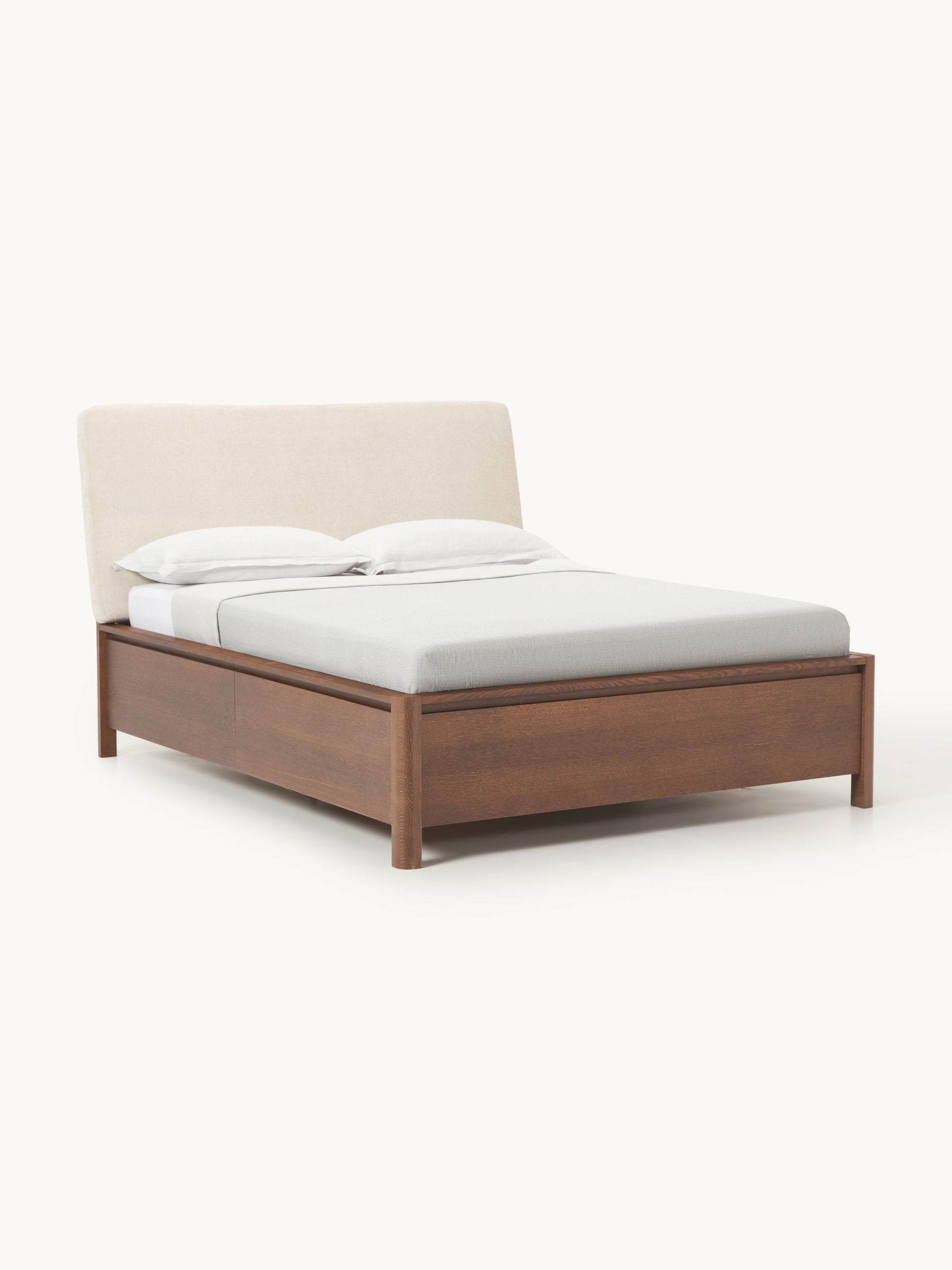 Santiago Wooden Bed with Drawers and Upholstered Headboard