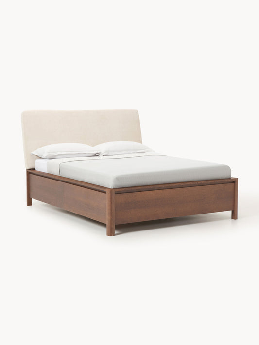Santiago Wooden Bed with Drawers and Upholstered Headboard